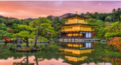 Kinkaku‑ji Golden Pavilion reflecting on a calm pond at sunset, used to highlight GoWithGuide private tours and tips on how to plan a trip overseas with personalized travel experiences.
